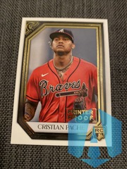 2021 Topps Gallery Printer Proof Cristian Pache #38 Rookie Atlanta Braves